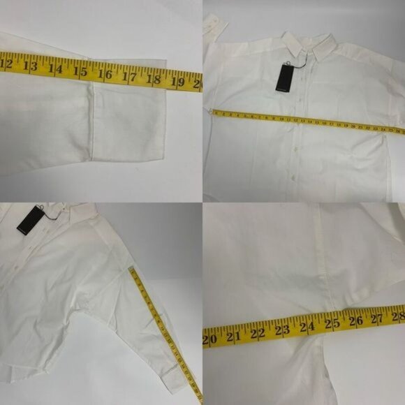 Outland Denim organic cotton Margot button down Shirt - White Sz M NWT - Picture 8 of 10